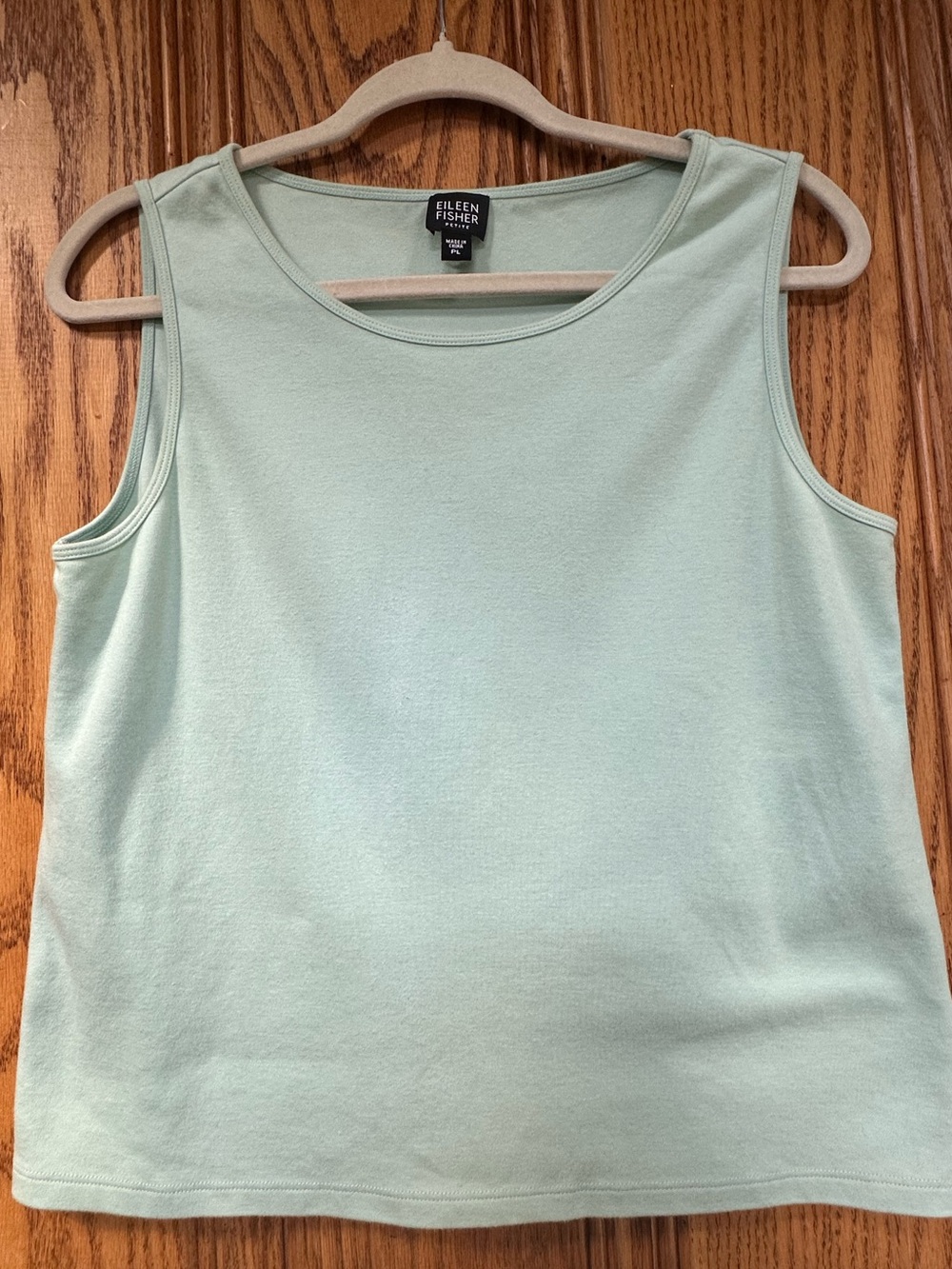 Eileen Fisher Seafoam Crewneck Tank Petite Large